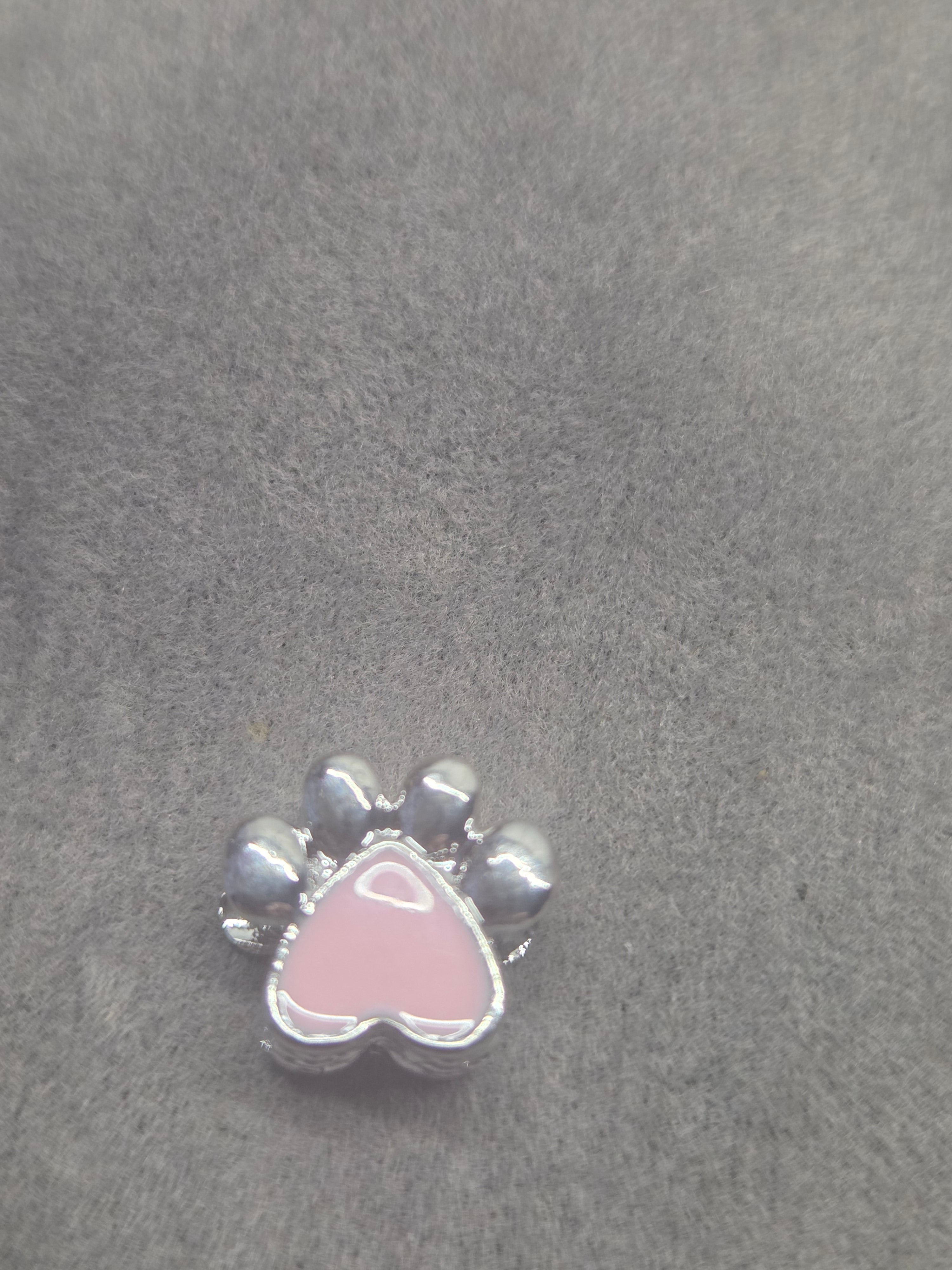Pink paw charm