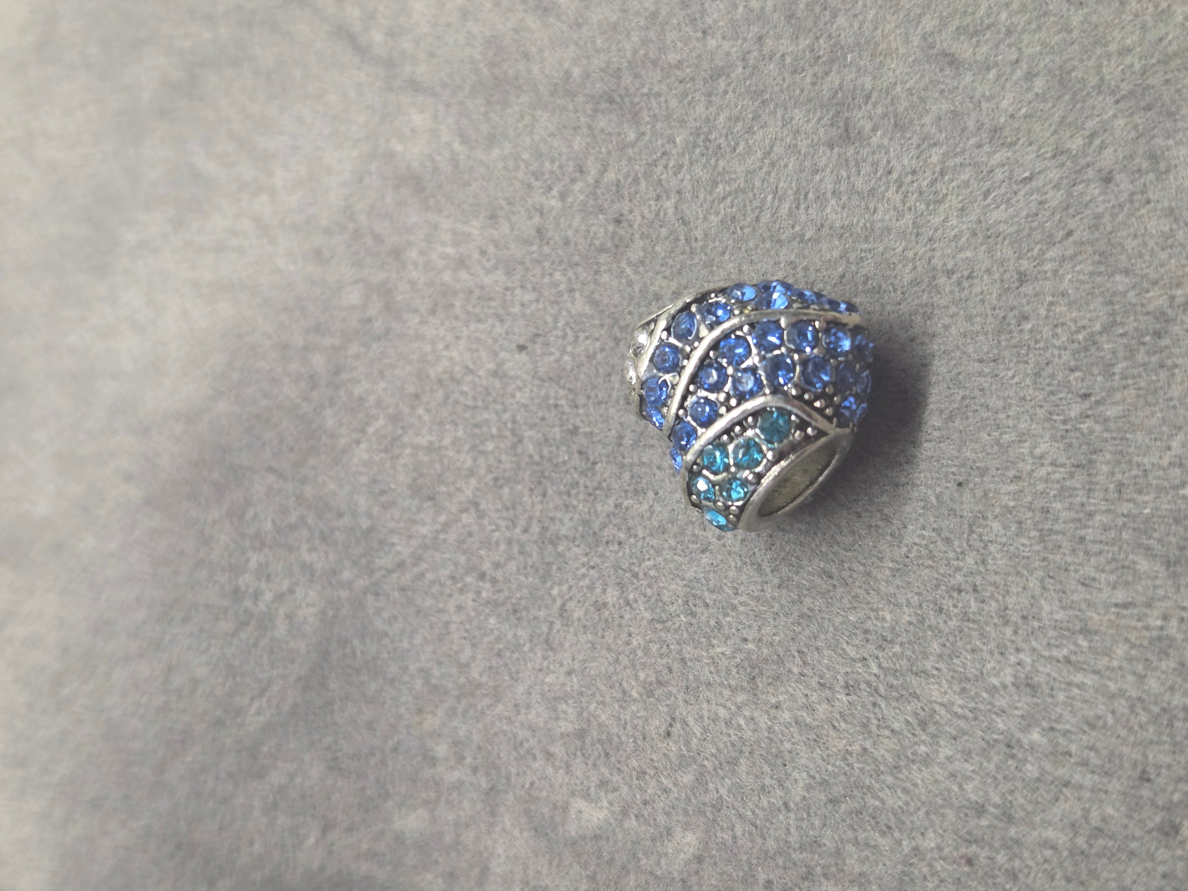 Blue heart charm