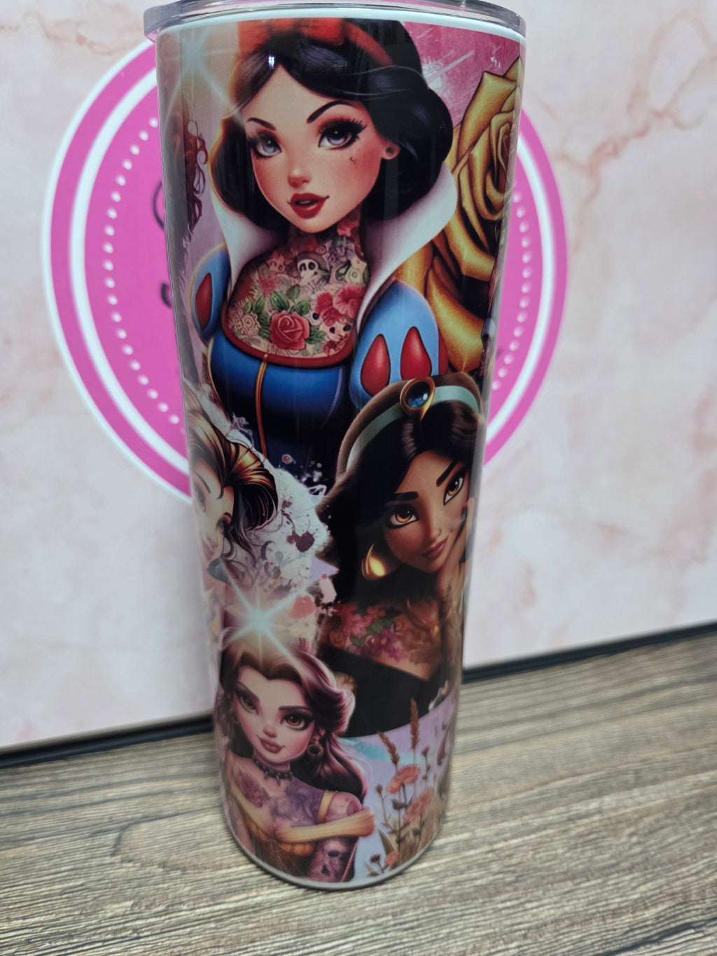Tattooed disney tumbler