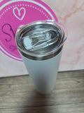 Laser engraved skinny 20 oz tumbler