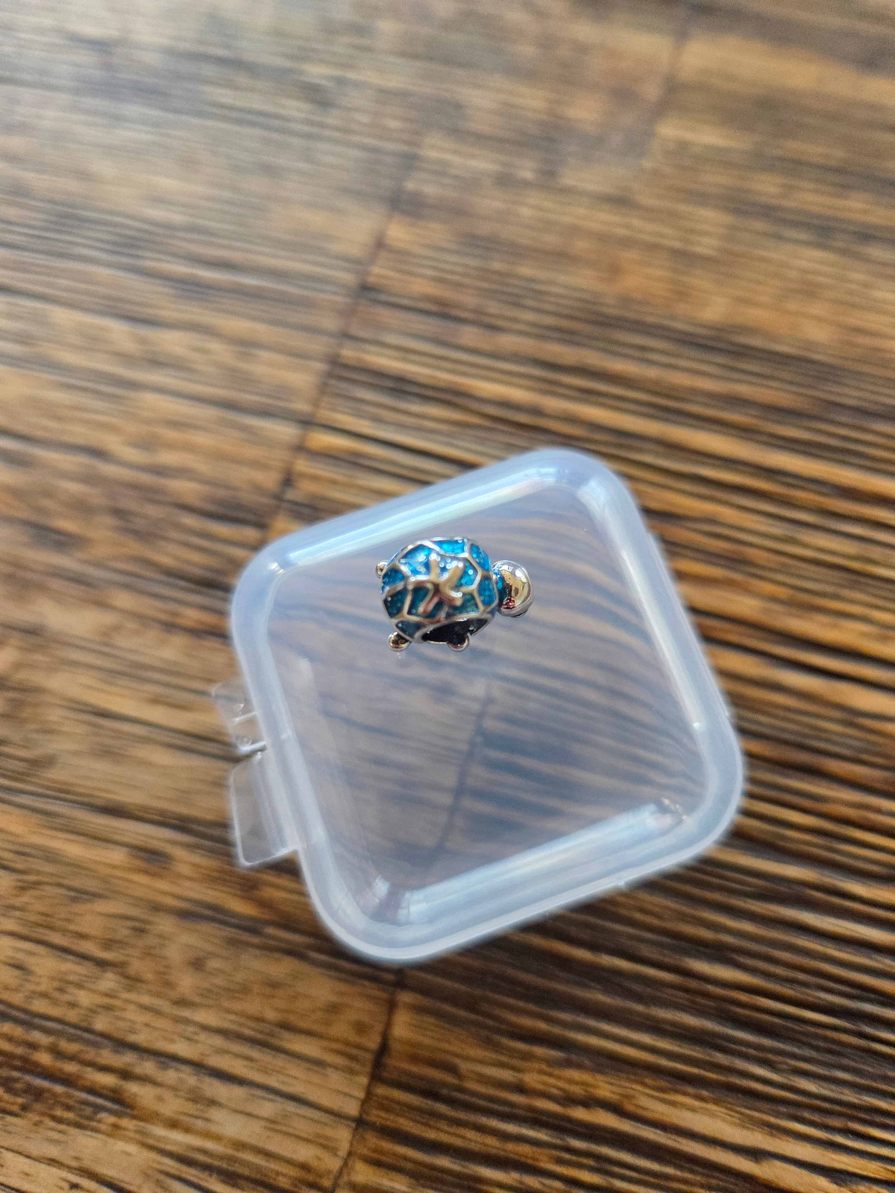 Blue turtle charm