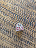 Pink heart bag charm
