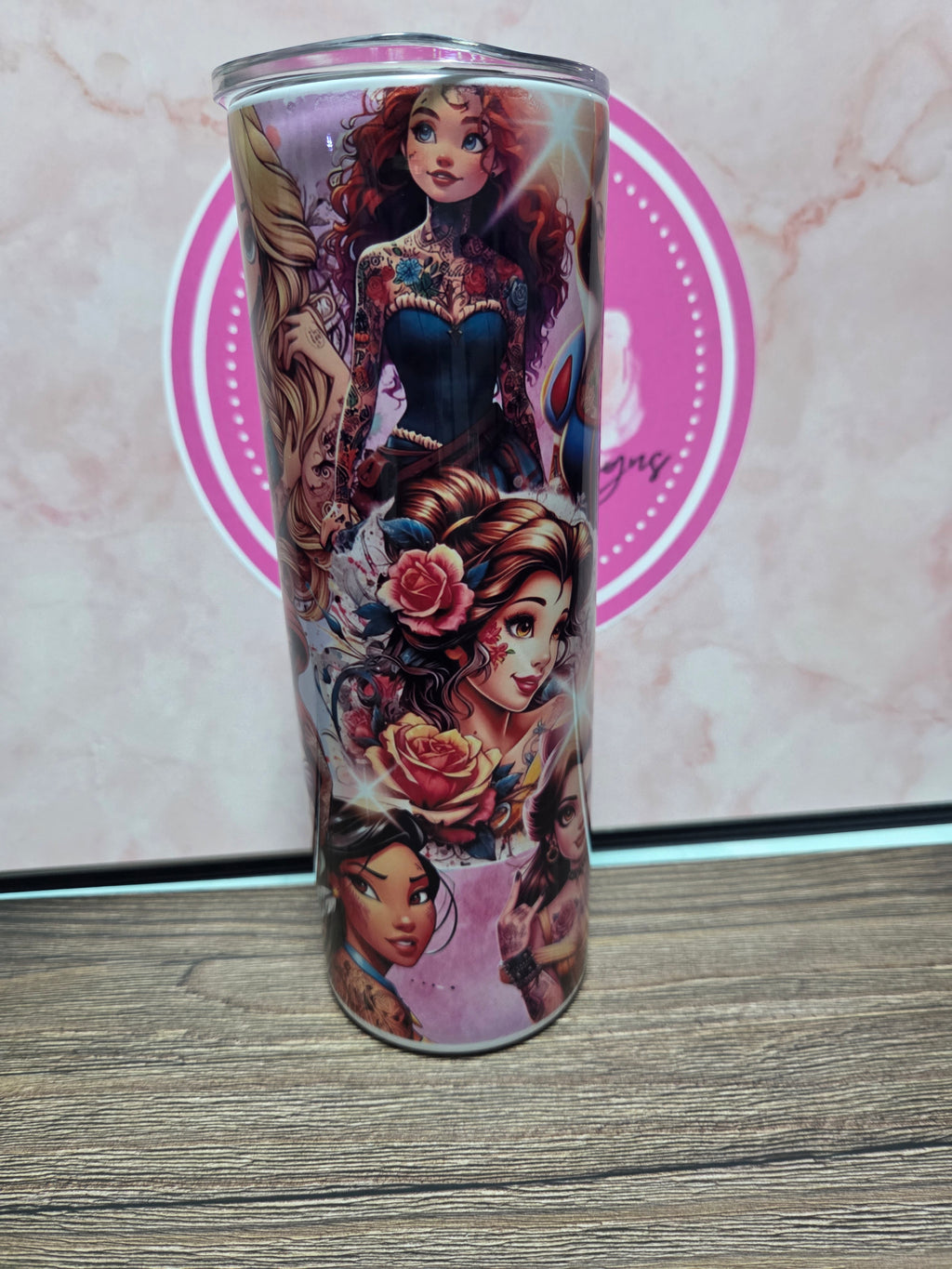 Tattooed disney tumbler