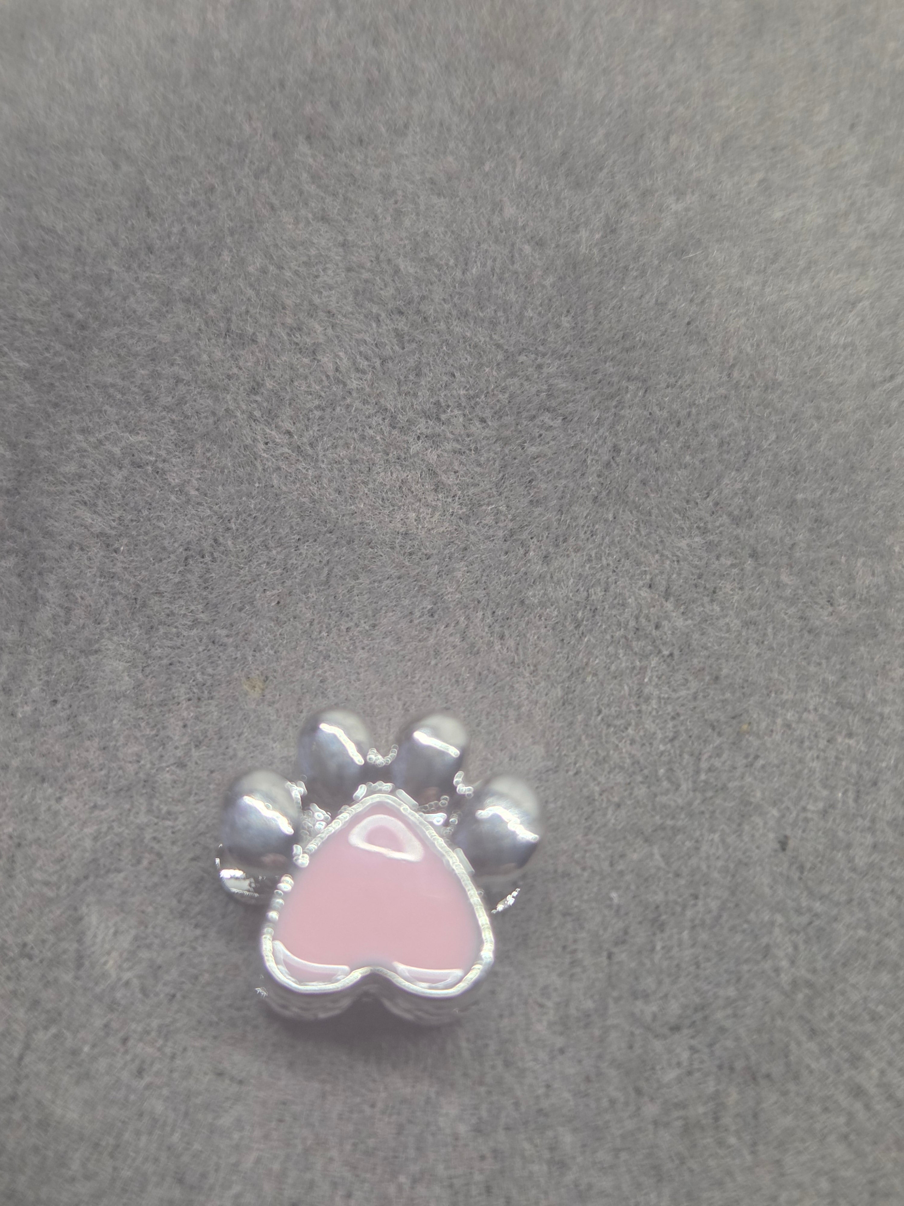 Pink paw charm
