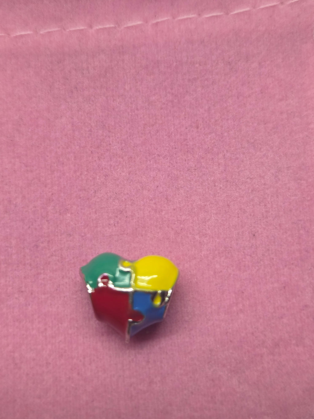 Puzzle heart charm