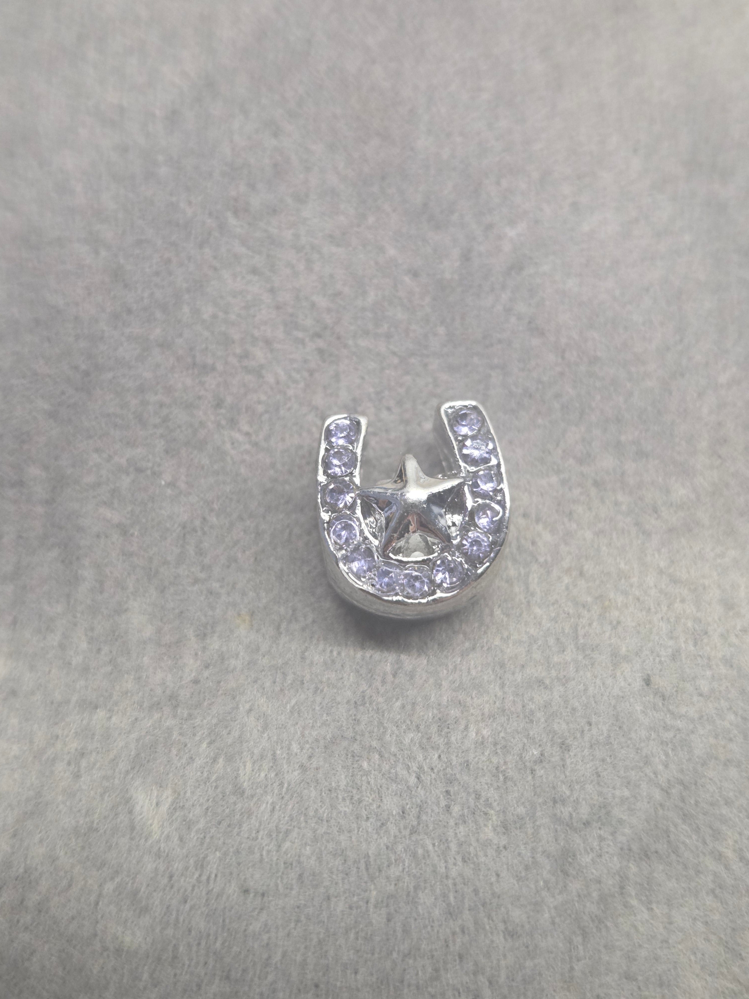 Purple lucky shoe charm