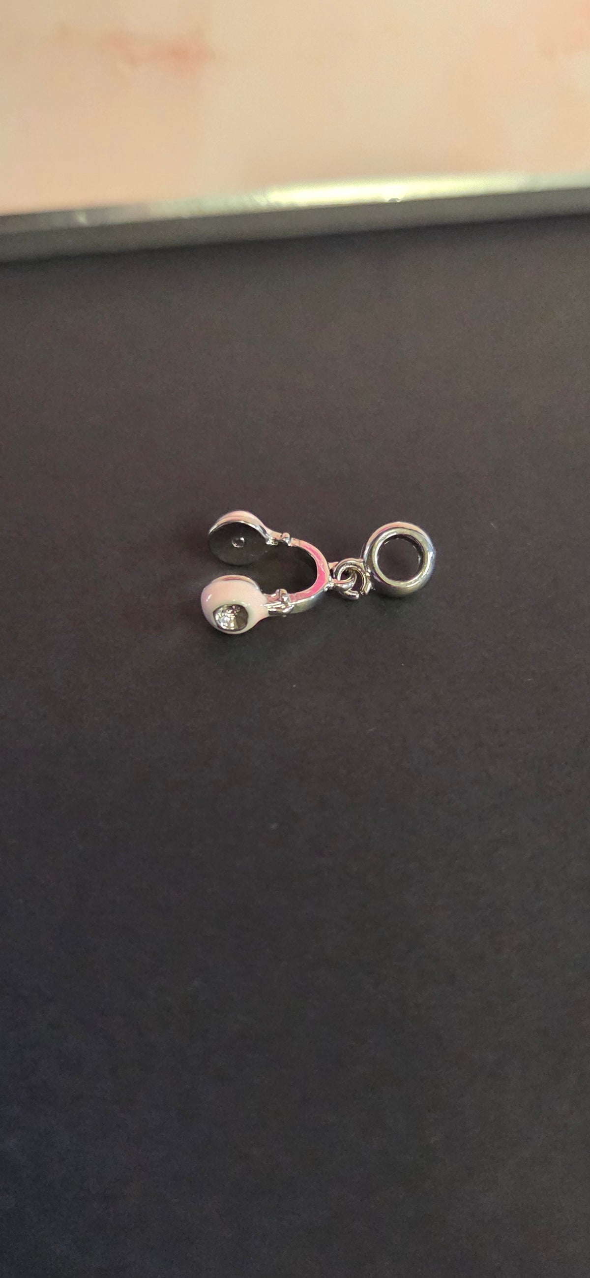 Pink earphones charm