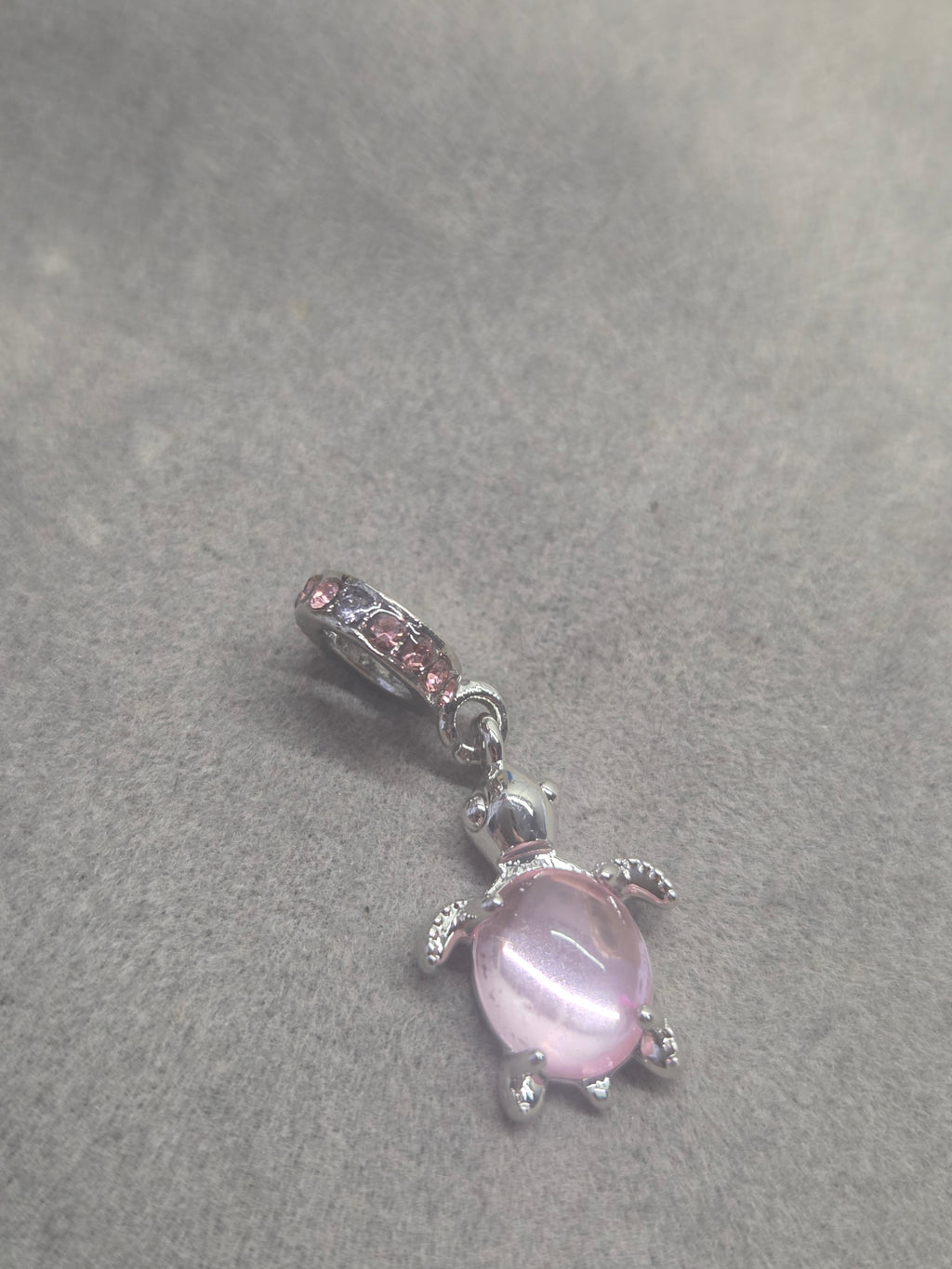 Pink turtle charm